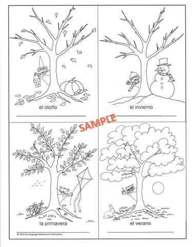 Seasons of the Year Spanish Activity Book