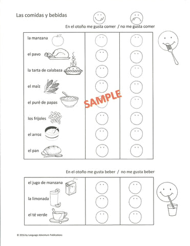 Seasons of the Year Spanish Activity Book