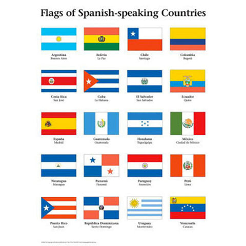 Spanish Flags Poster